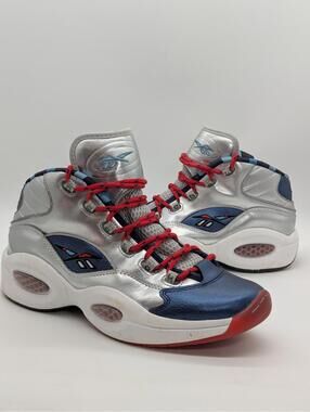 Reebok Harden x Question Crossover Mid Allen Iverson FZ1366 Silver Mens Size 11